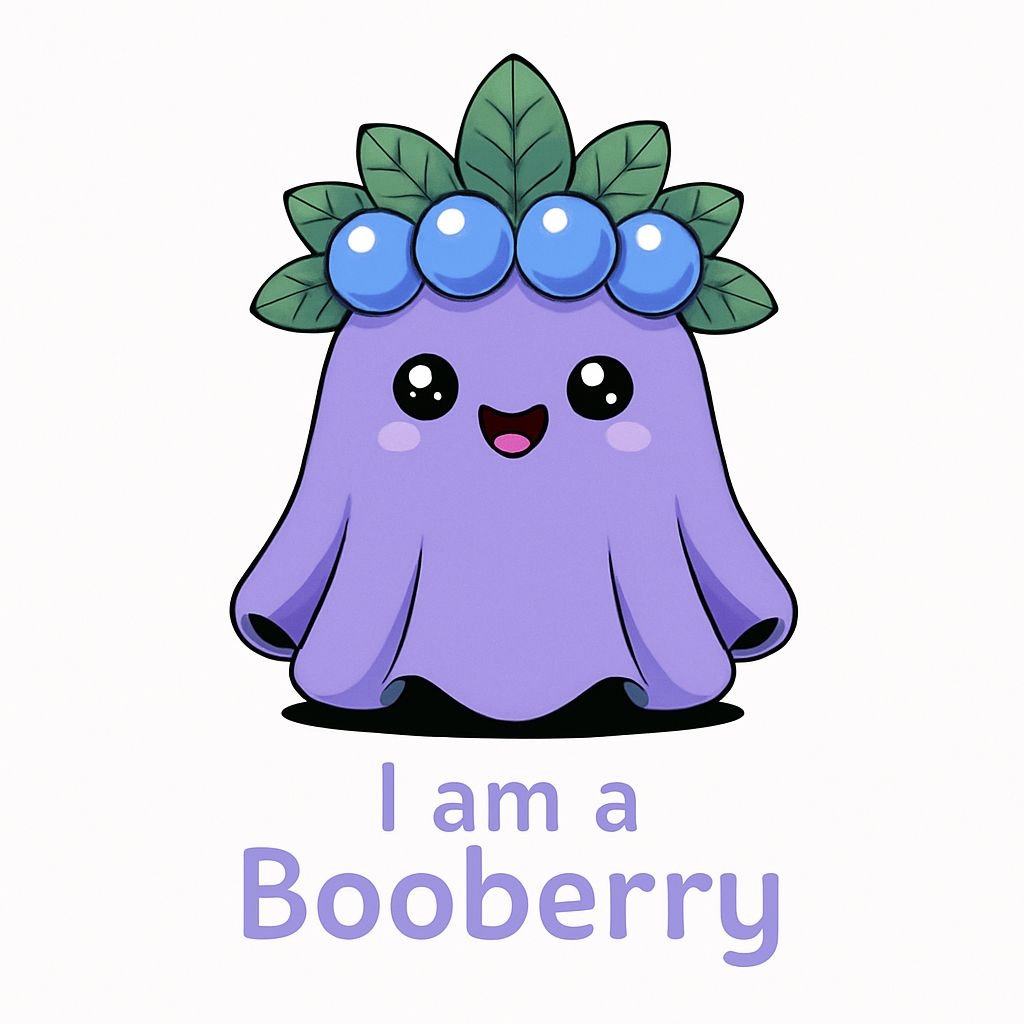 Whimsical Booberry Character Illustration Cute Sticker