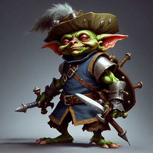 Goblin Musketeer wearing a tabard and wielding a rapier by Ethan Otto ...