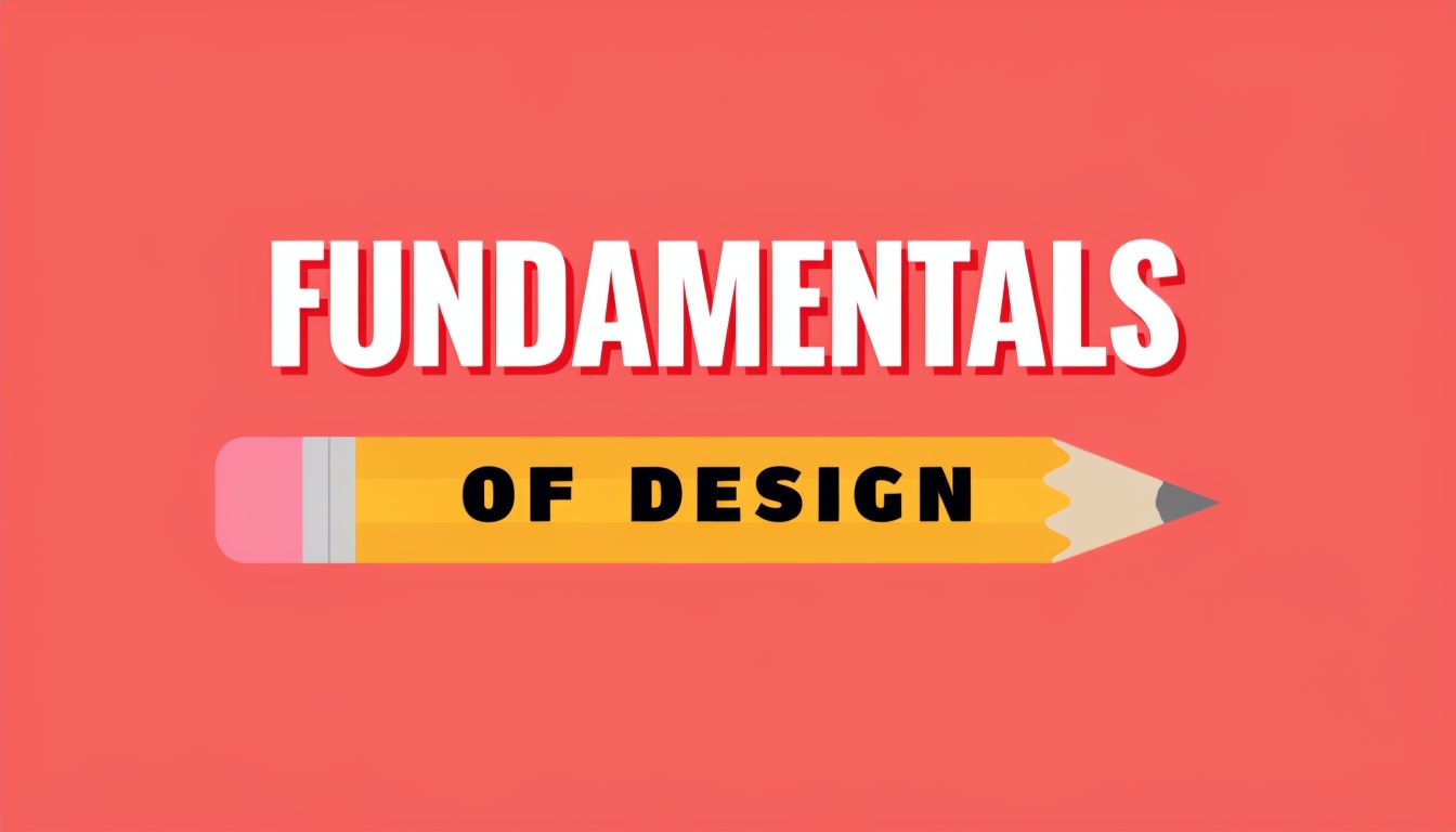 FUNDAMENTALS OF DESIGN Minimalist Pencil Illustration Social Media Post