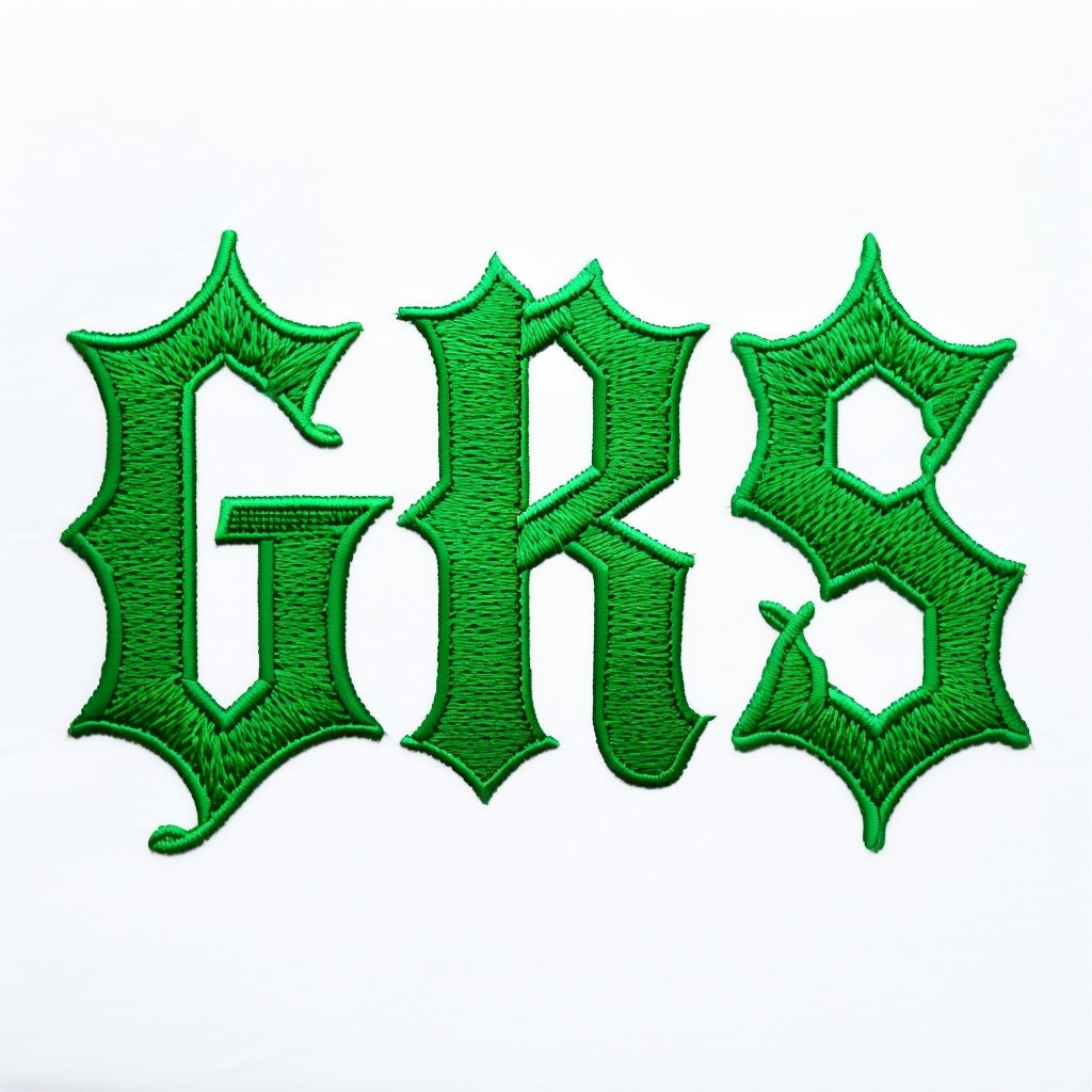 Vibrant Forest Green Embroidered Logo Design for Hats