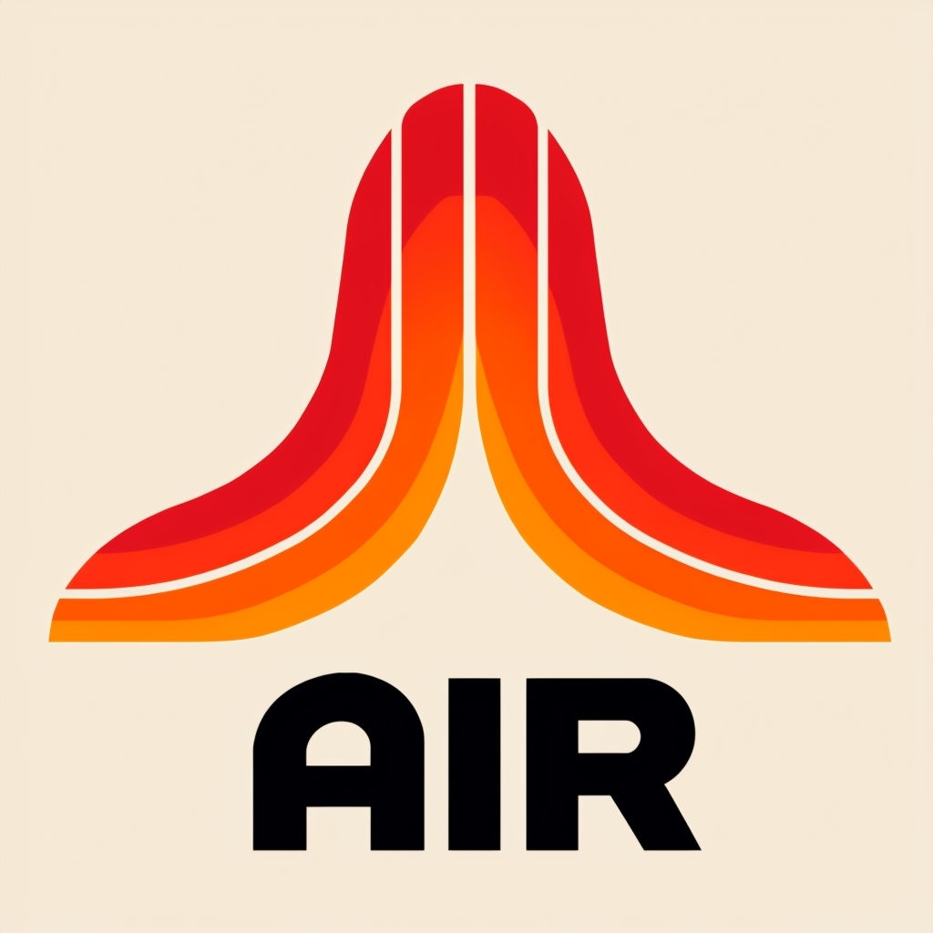 Vibrant Minimalist Atari AIR Retro Logo Design