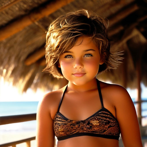 Bautiful little girl un bikini