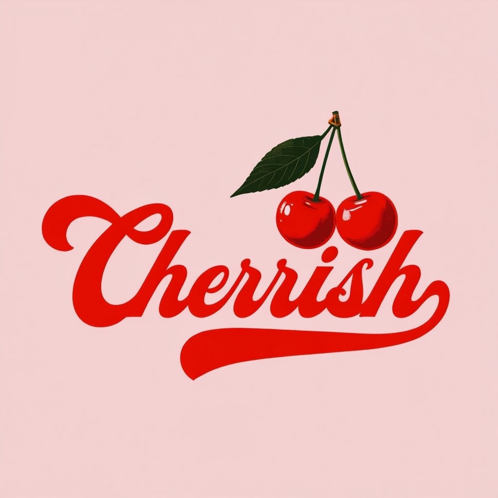 Bold Vibrant Cherry Inspired Cerrish Logo Design