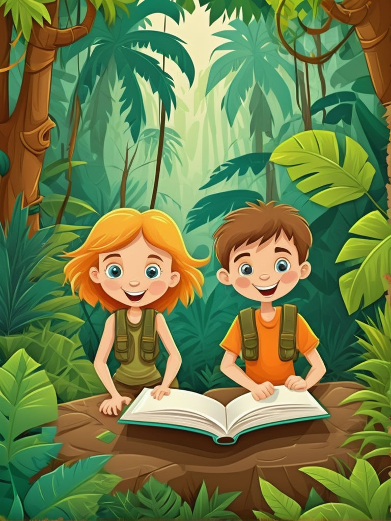 background-for-english-text-book-for-kids-in-jungle-style-by