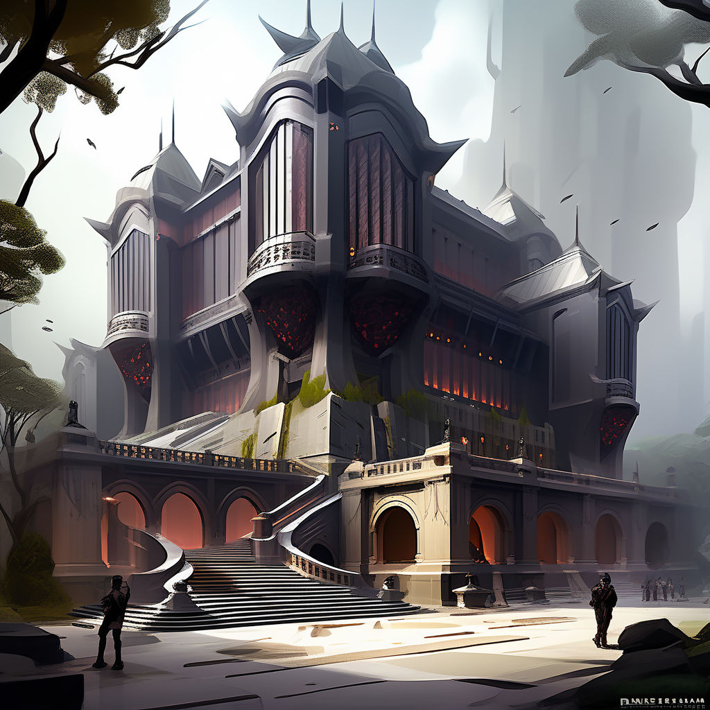 The exterior of a grand by Mike Larsen - Playground