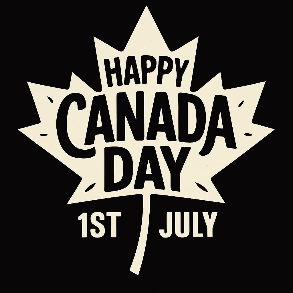Canada Day Minimalist Maple Leaf Graphic Design Social Media Post