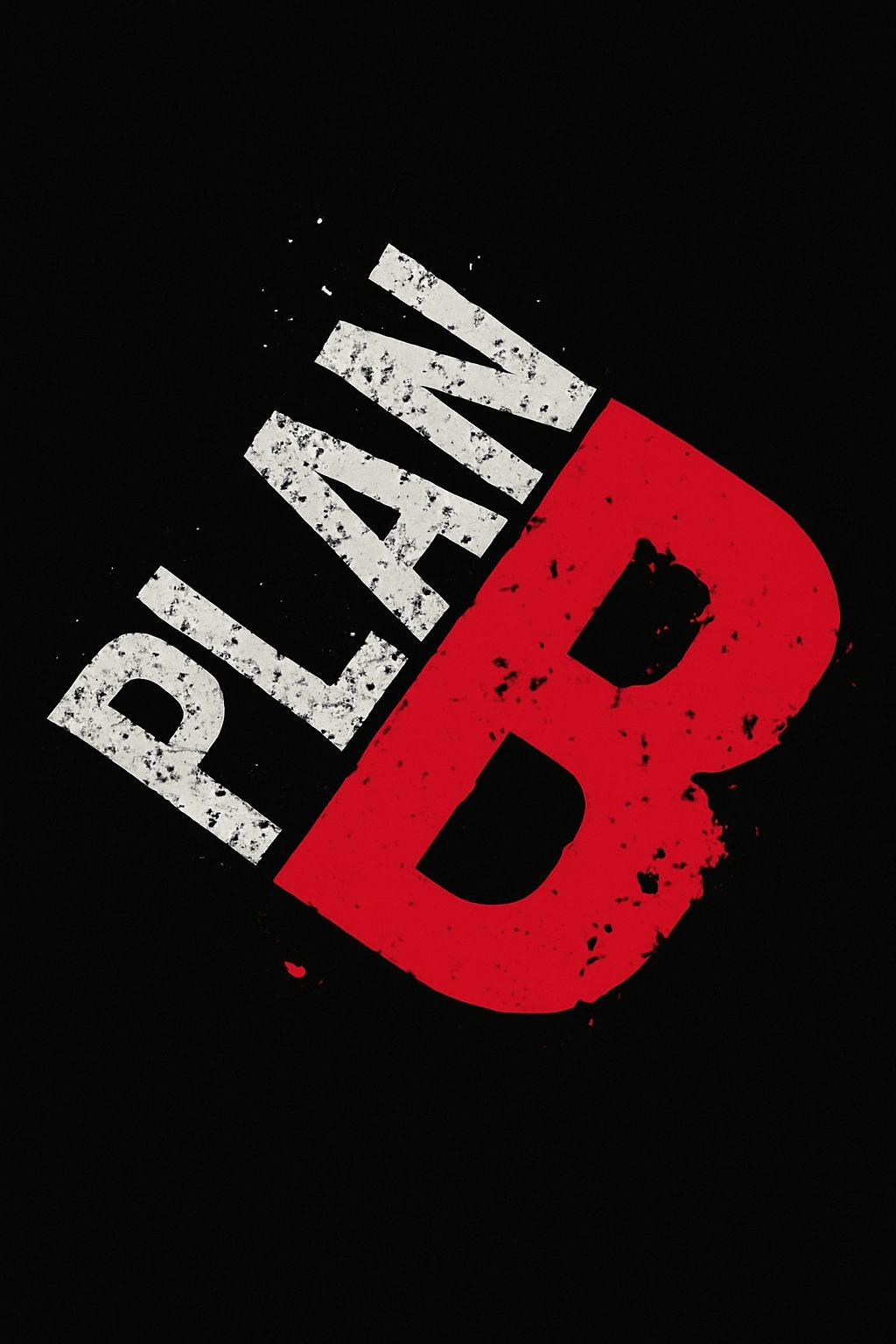 Bold Red PLAN Typography with Distressed Texture T-Shirt