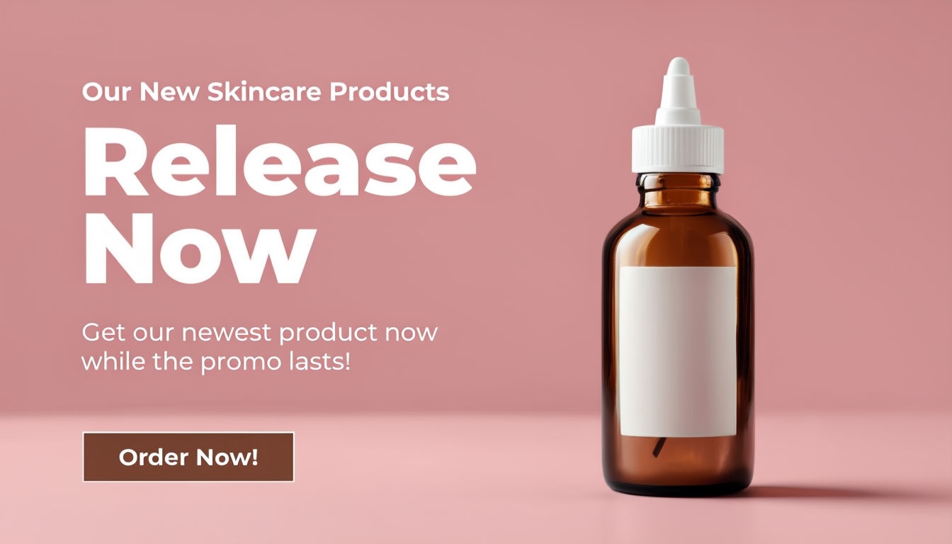 Minimalist Skincare Product Promotion Advertisement Design Ads