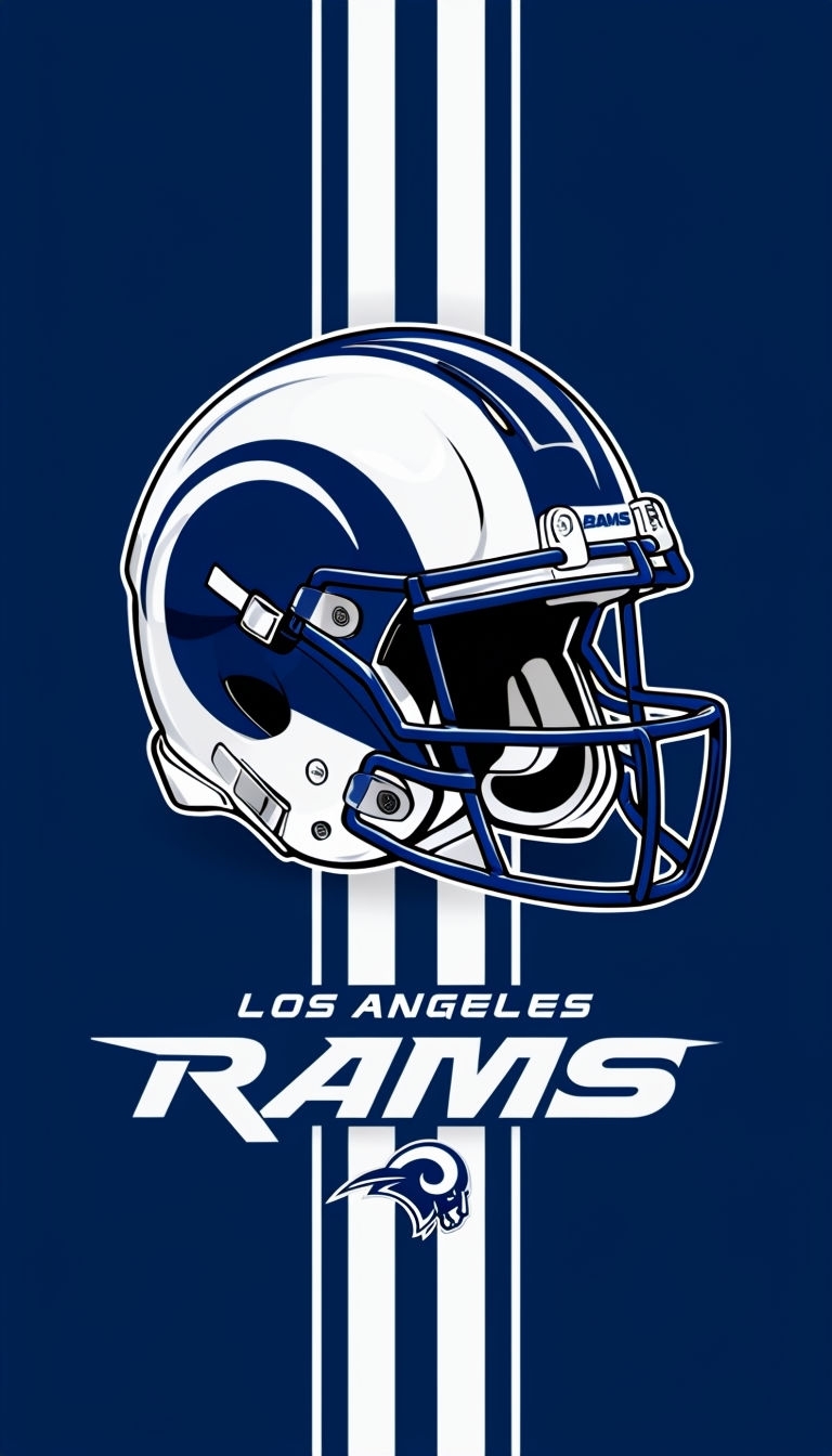 Vibrant Los Angeles Rams Helmet Digital Illustration Phone Case Cover