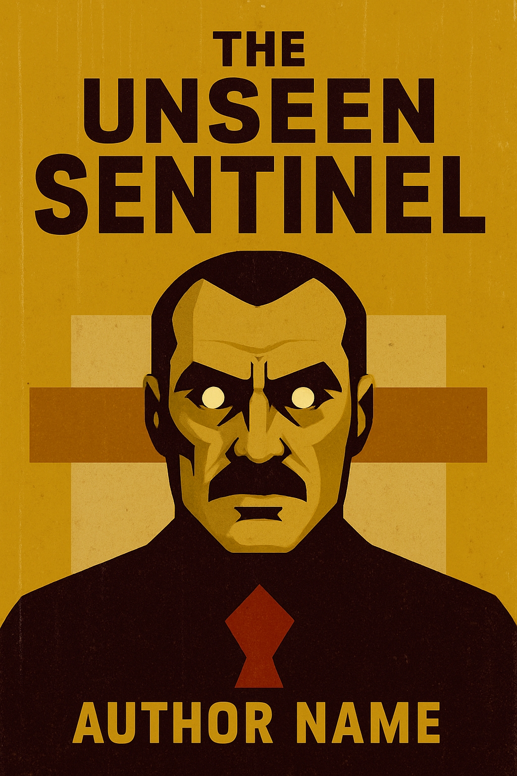 The Unseen Sentinel Vintage Comic Book Style EBook Cover