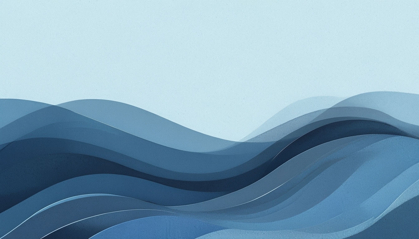 Serene Abstract Blue Wave Shapes for Calm Virtual Backgrounds