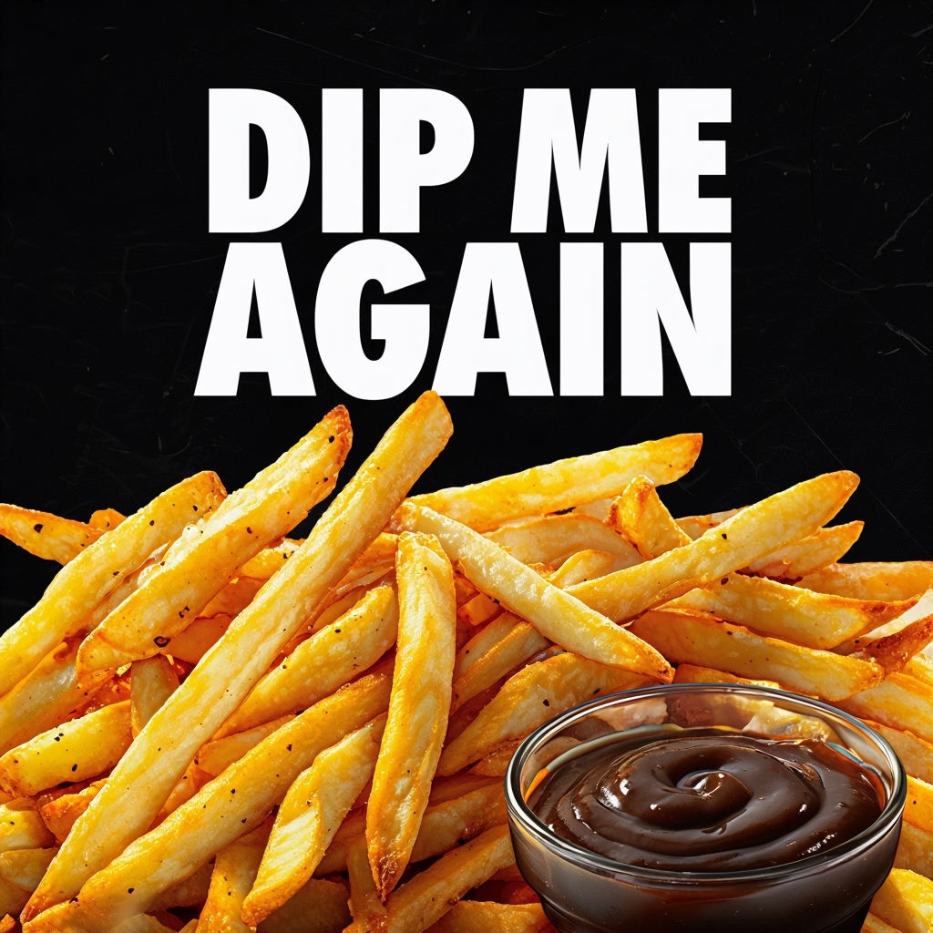 Appetizing KFC Fries with Dipping Sauce Promotional Poster Social Media Post