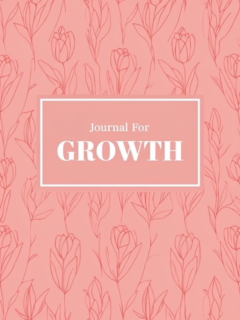 Elegant Minimalist Journal for Growth Cover Design EBook Cover