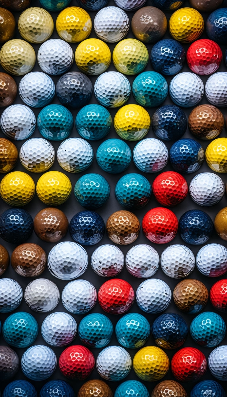 Colorful Dimpled Golf Balls Close-Up Photography Phone Case Cover