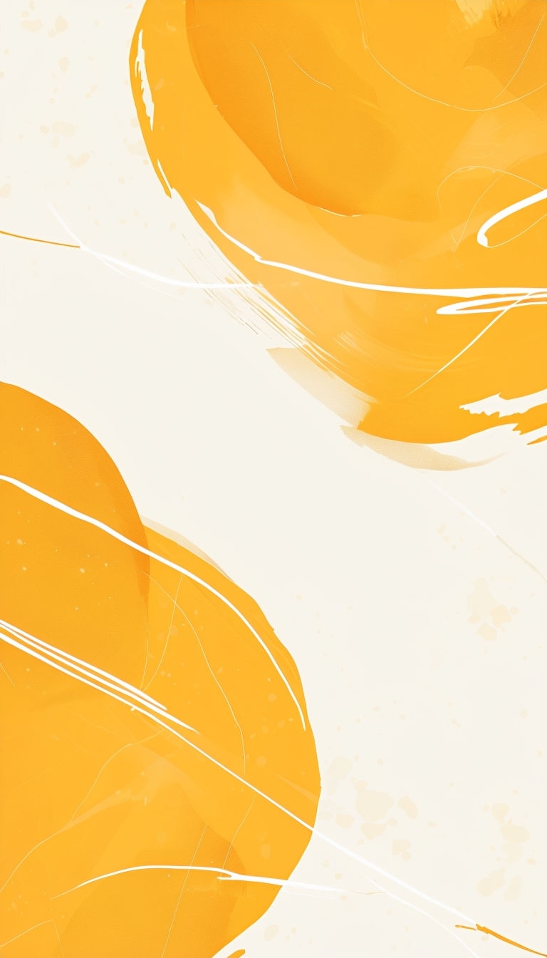 Vibrant Modern Abstract Amber and White Digital Art Social Media Post