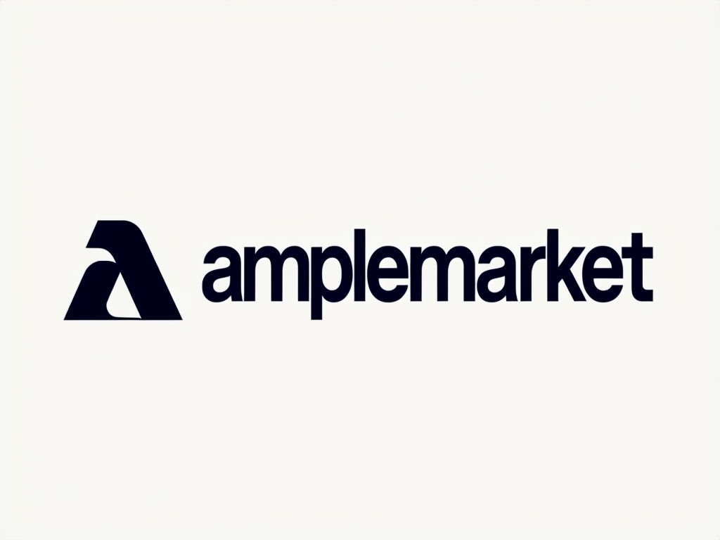 Minimalist Black Amplemarket Logo Design on Off-White Background Logo