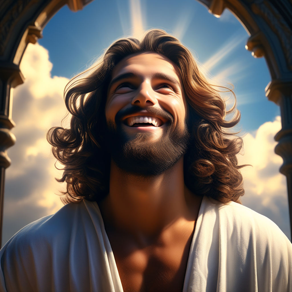 Jesus cristo sonriendo mirando al frente by jose hernandez - Playground