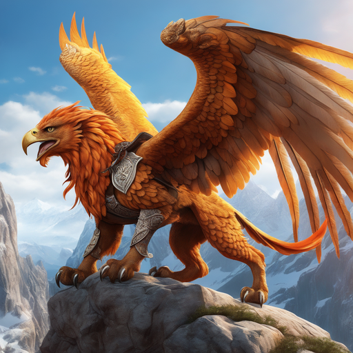 An saddled griffin by Torgab - Playground