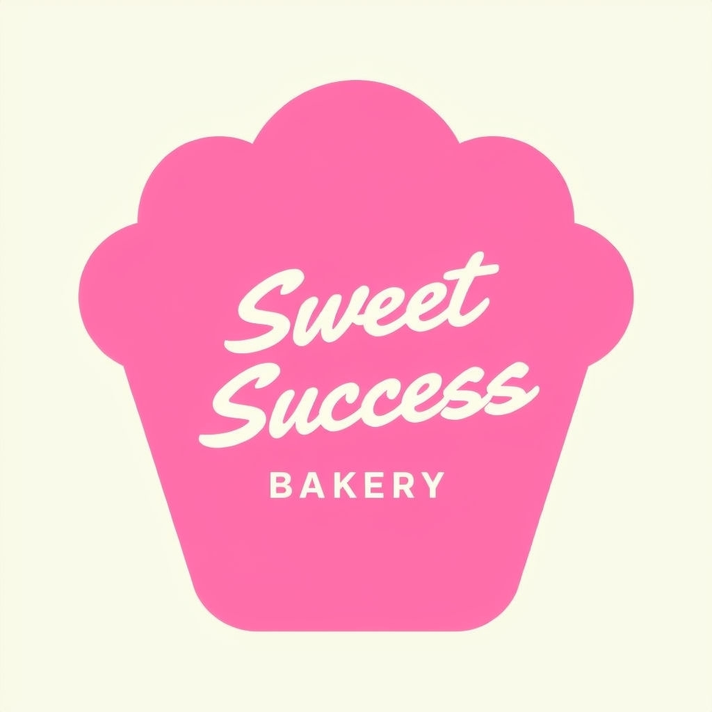 Minimalist Cupcake Logo Design for Sweet Success Bakery Logo