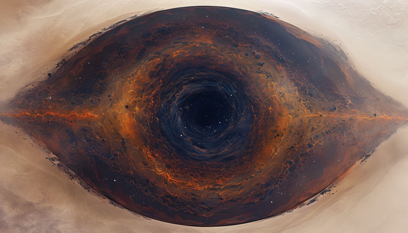 Enigmatic Cosmic Eye Formation Digital Art Background for Virtual Use