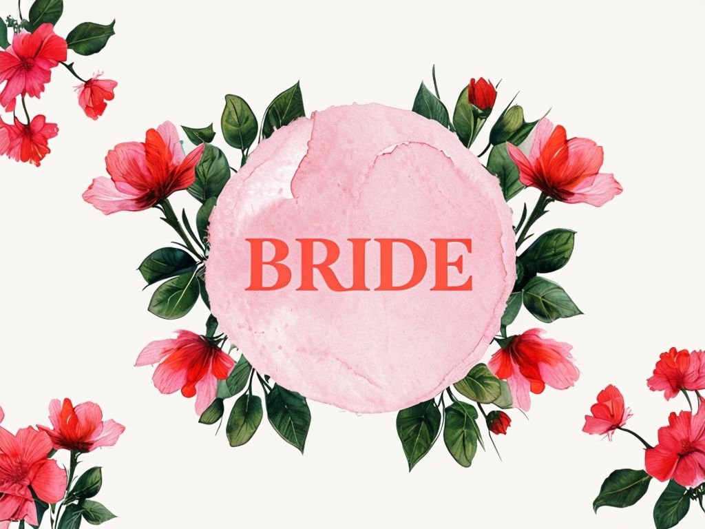 Floral Watercolor Bride Motivational Art Print for Event Sign