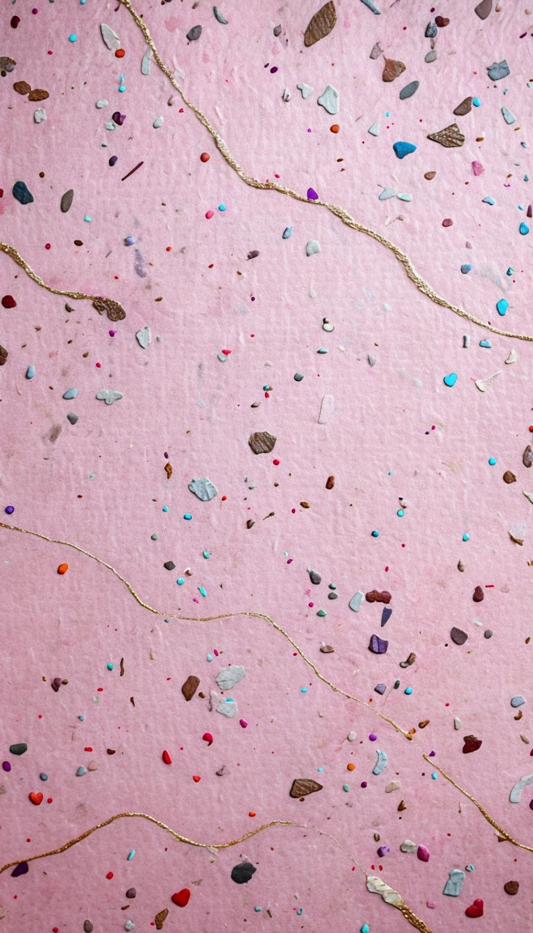 Elegant Handmade Paper with Colorful Embellishments Social Media Post
