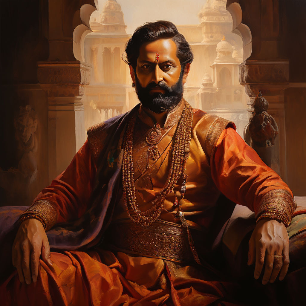 Portrait of Shivaji Maharaj by Sancia Dsouza - Playground