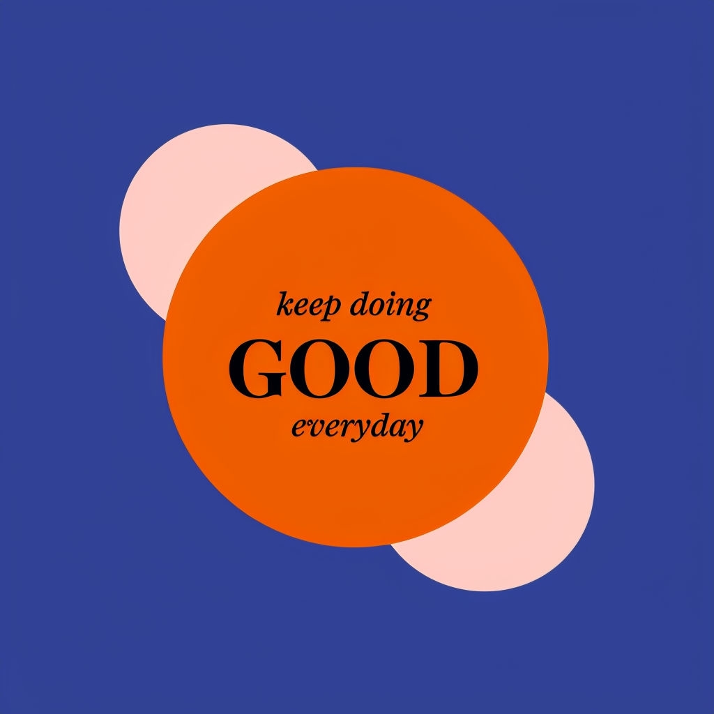 Motivational Minimalist Graphic with Overlapping Circles Social Media Post
