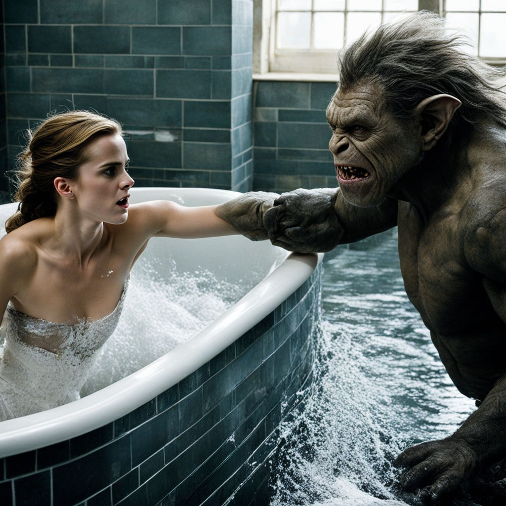 emma Watson having a shower