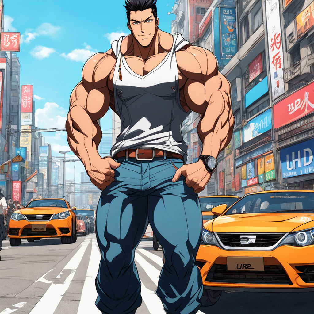 Muscle anime person