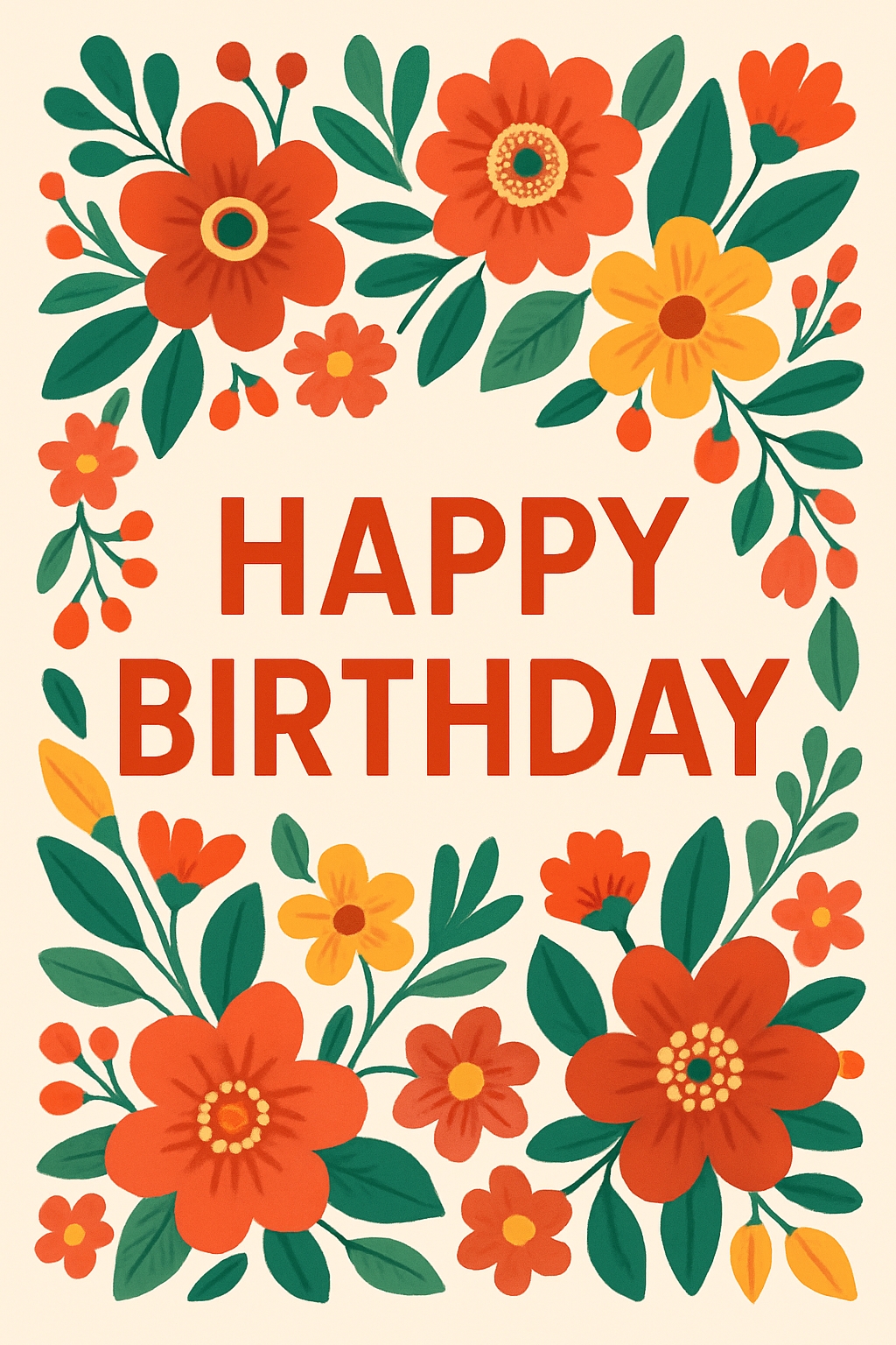 cheerful floral happy birthday card design for celebration Cards & Invites