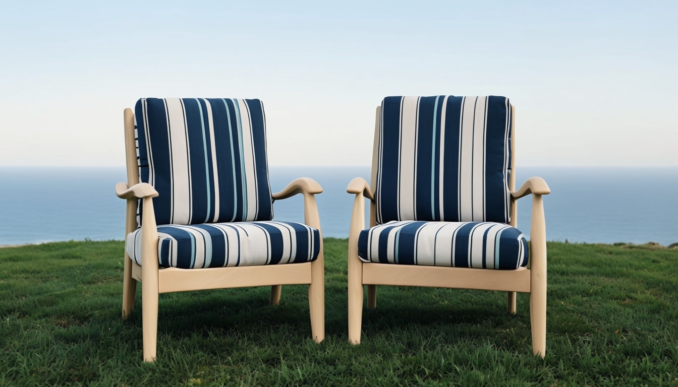 Minimalist Coastal Armchairs Photo for Tranquil Outdoor Spaces Background