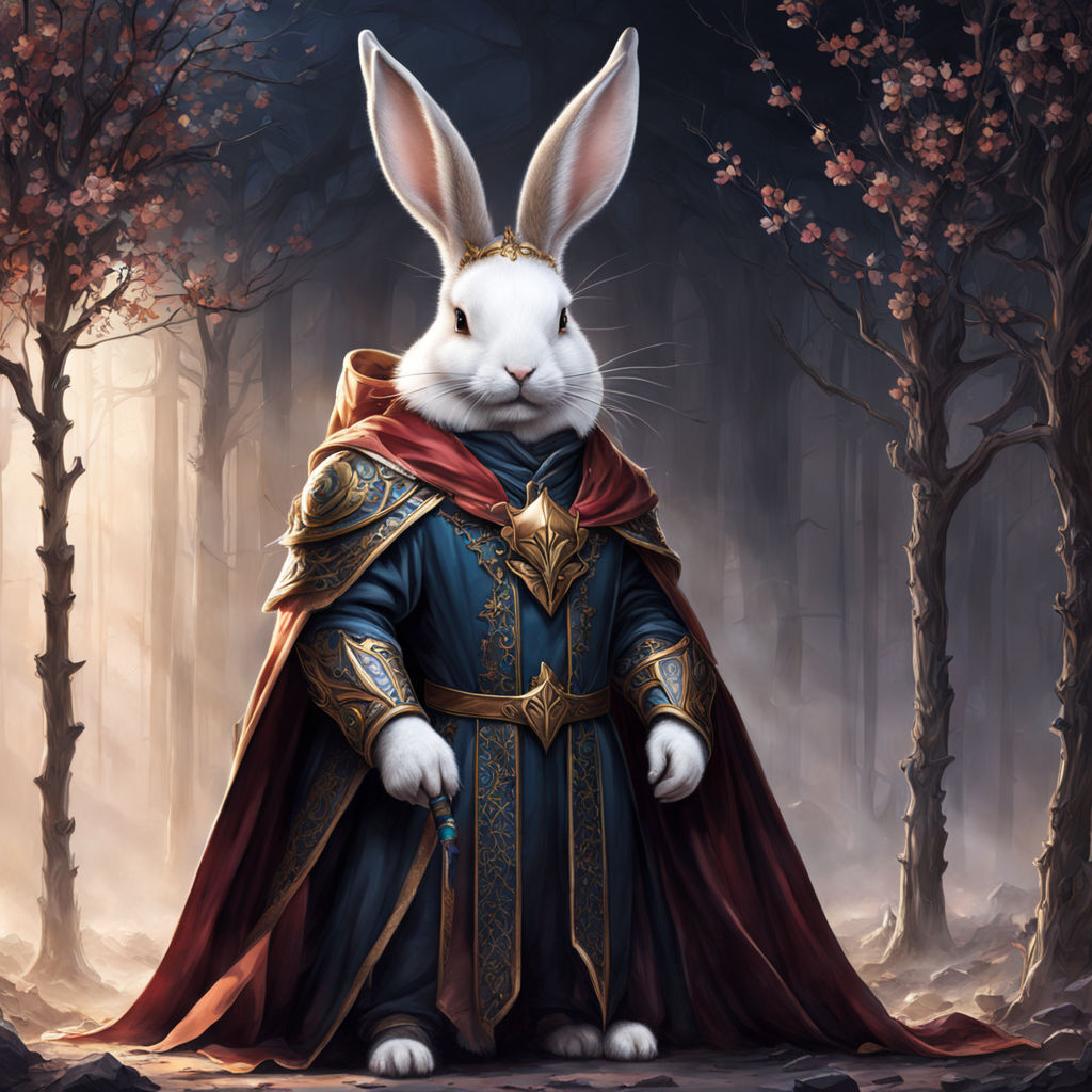 Full body humanoid rabbit with antlers with cape by Rina E. - Playground