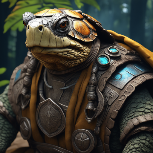 An elderly humanoid snapping turtle artificer by Torgab - Playground