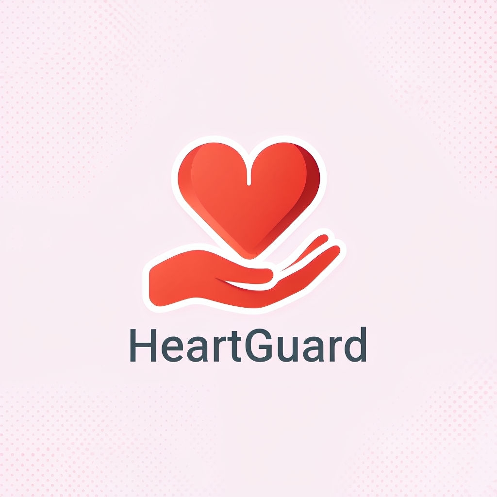 Minimalist HeartGuard Hospital Logo with Compassionate Design