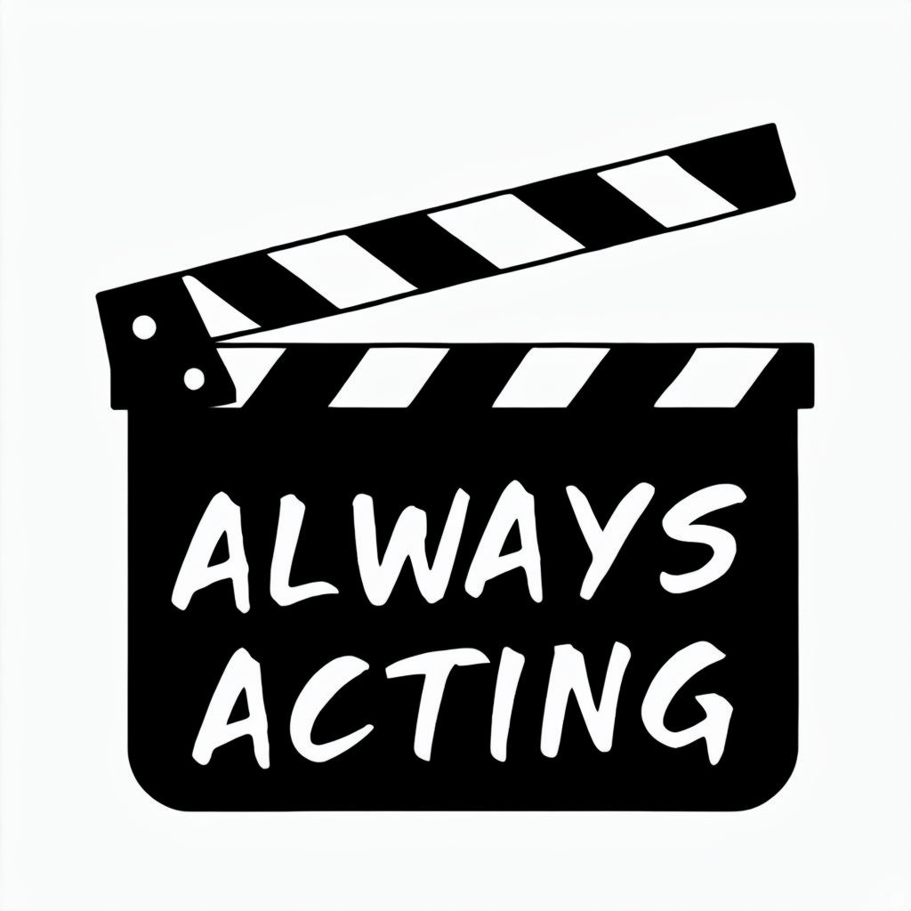 Always Acting Motivational Clapperboard Sticker