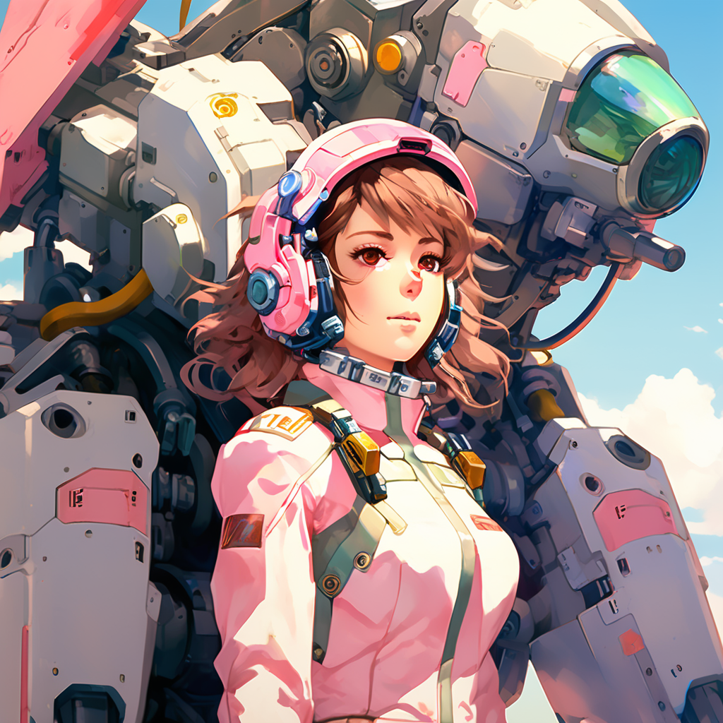 Anime mech pilot inspired by Ghibli aesthetics by James Eastley ...