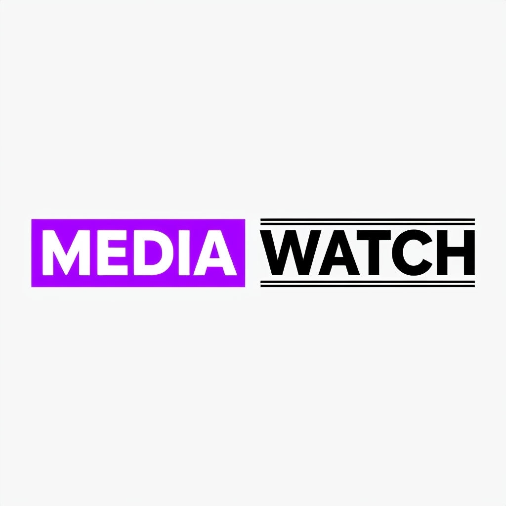 Modern Purple and Black Media Watch Logo Design