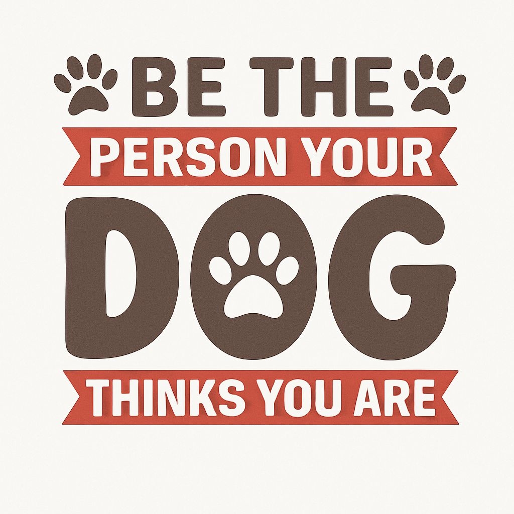 Be The Person Your Dog Thinks You Are Typography Sticker