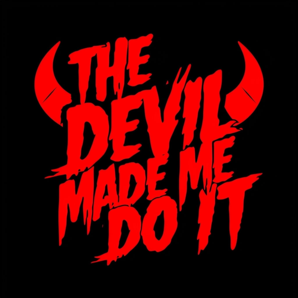 The Devil Made Me Do It Bold Graphic Design Poster