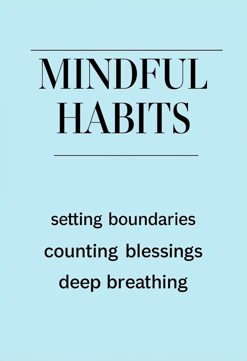 Minimalist Mindful Habits Infographic Design Poster