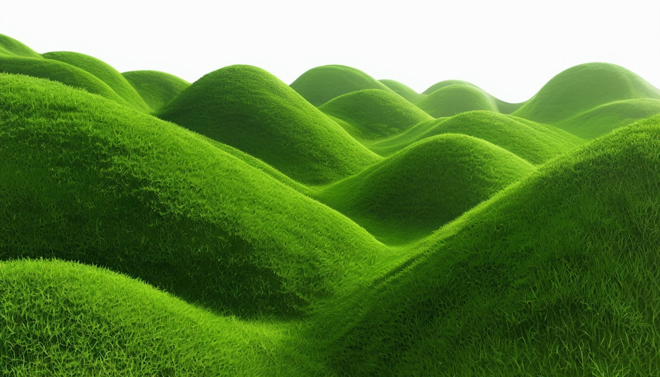 Vibrant Surreal Rolling Hills Landscape Virtual Background