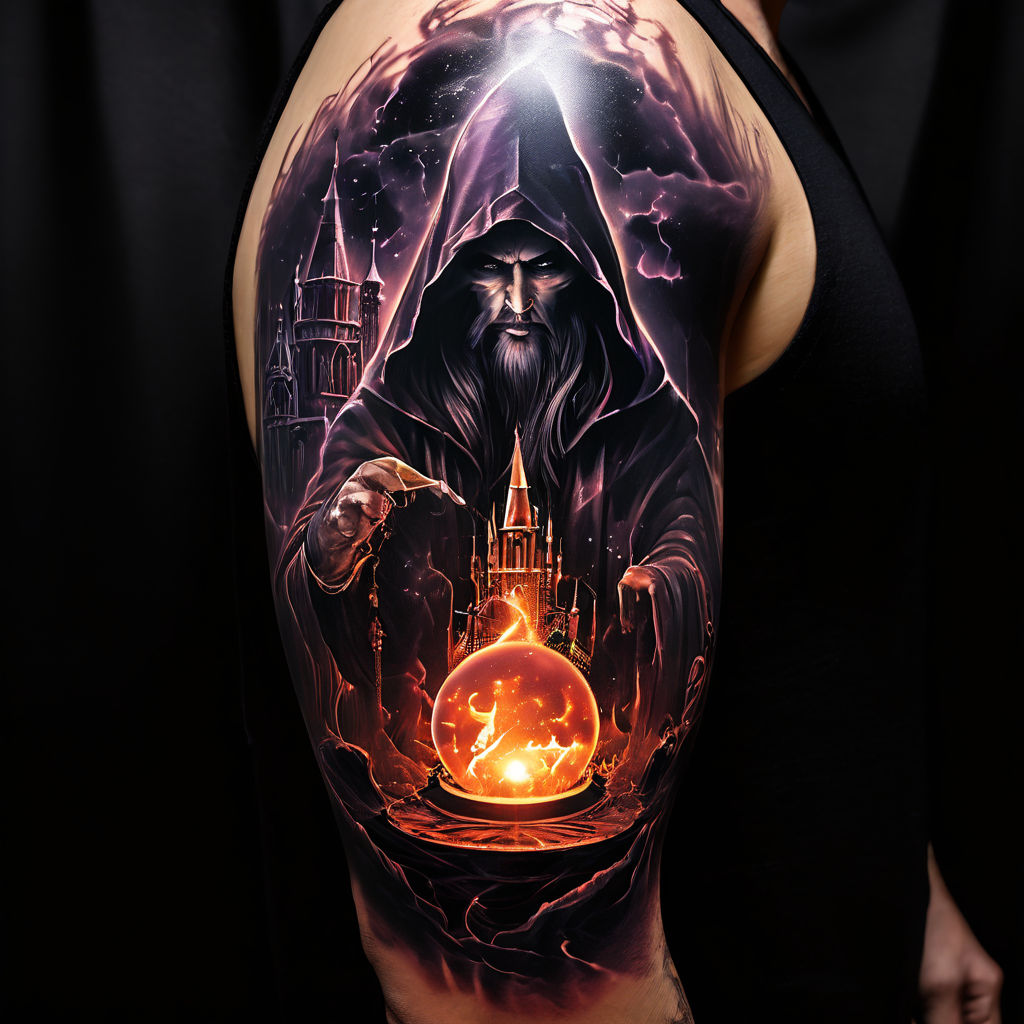 Traditional Hermit Reaper Tattoo Design