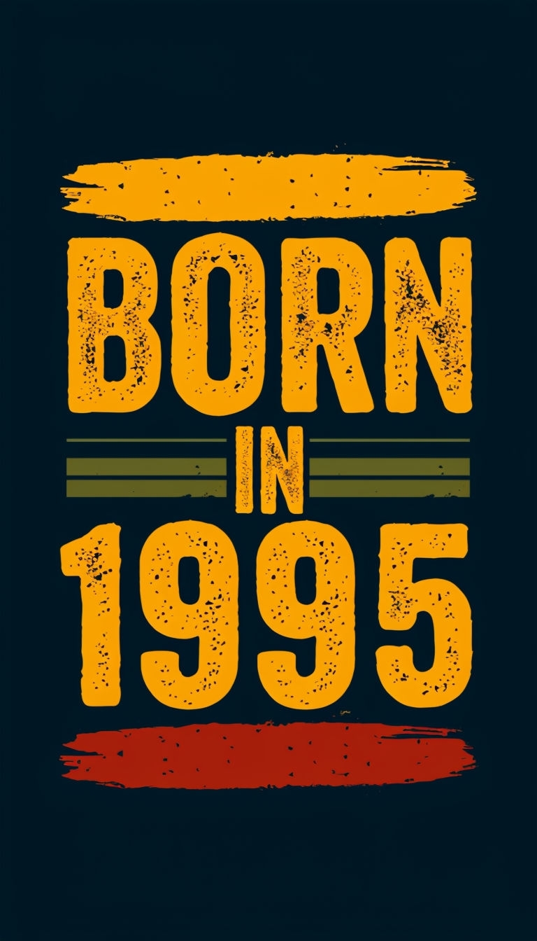 Born in 1995 Retro Graphic Design Phone Case Cover