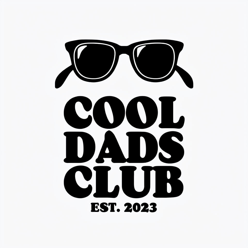 Cool Dads Club Minimalist Sunglasses Logo T-Shirt