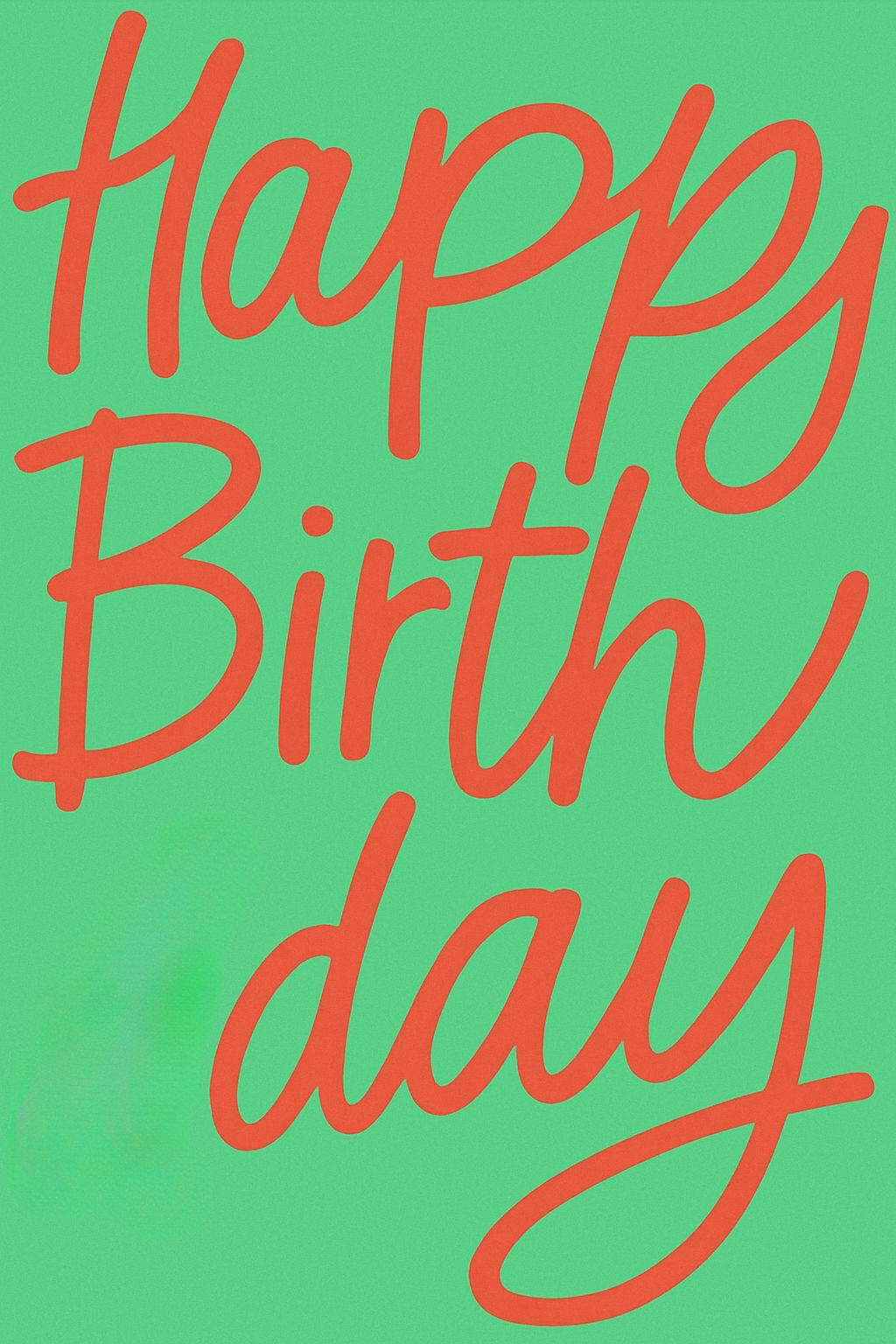 Vibrant Coral Red Happy Birthday Minimalist Card Design Cards & Invites