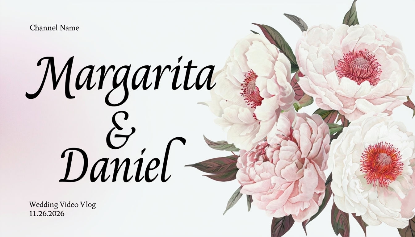 Elegant Floral Wedding Announcement Design for Social Media Post
