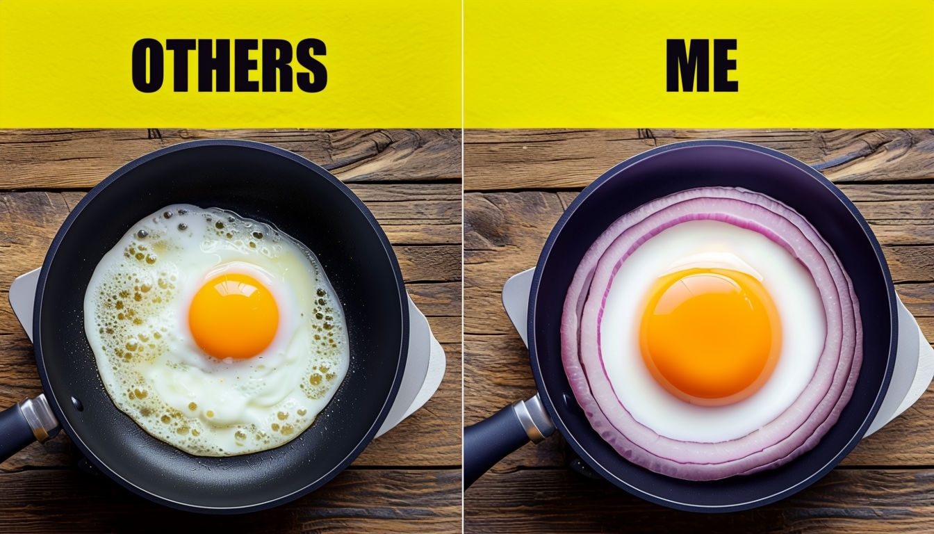 Humorous Comparison of Cooking Styles with Frying Pans Advertisement
