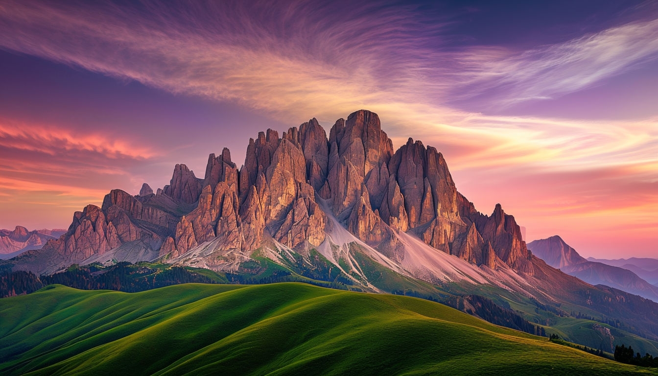 Majestic Sunset Mountain Landscape Photography Virtual Background