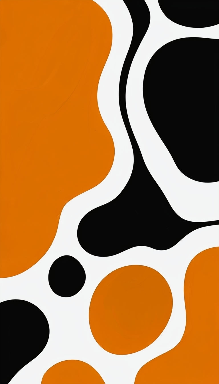 Dynamic Amber Black and White Fluid Abstract Phone Case Cover